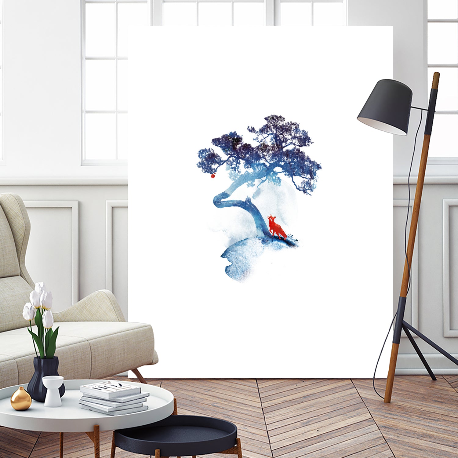 The last apple tree by Robert Farkas on GIANT ART - blue digital painting