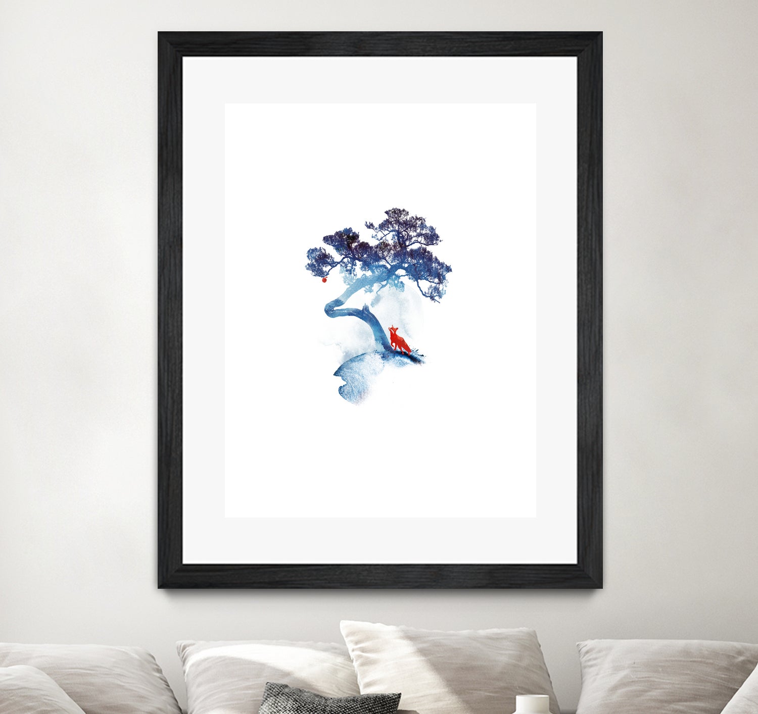 The last apple tree by Robert Farkas on GIANT ART - blue digital painting