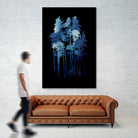 Winter wolf by Robert Farkas on GIANT ART - blue digital painting