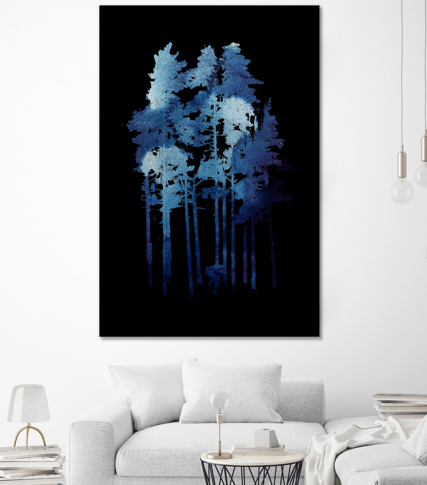 Winter wolf by Robert Farkas on GIANT ART - blue digital painting