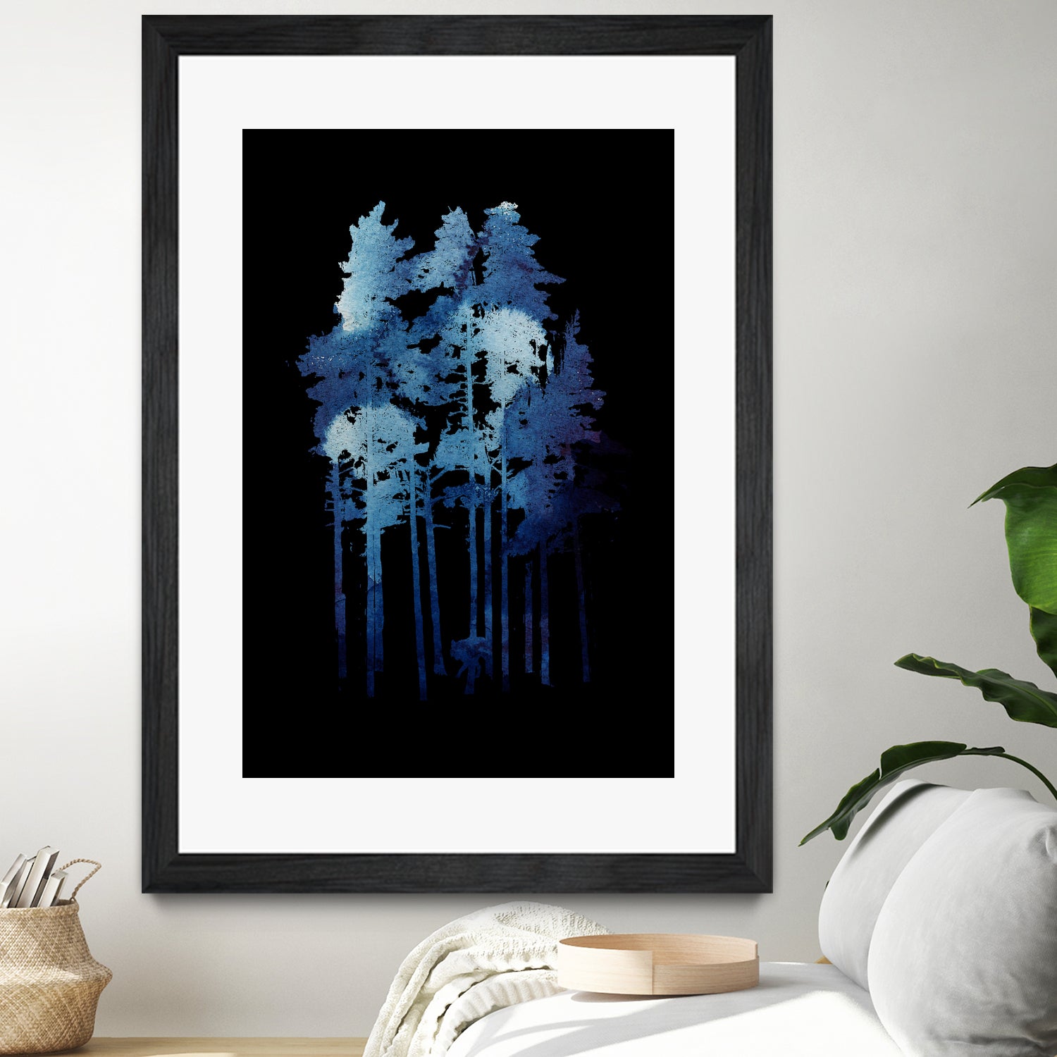 Winter wolf by Robert Farkas on GIANT ART - blue digital painting