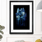 Winter wolf by Robert Farkas on GIANT ART - blue digital painting