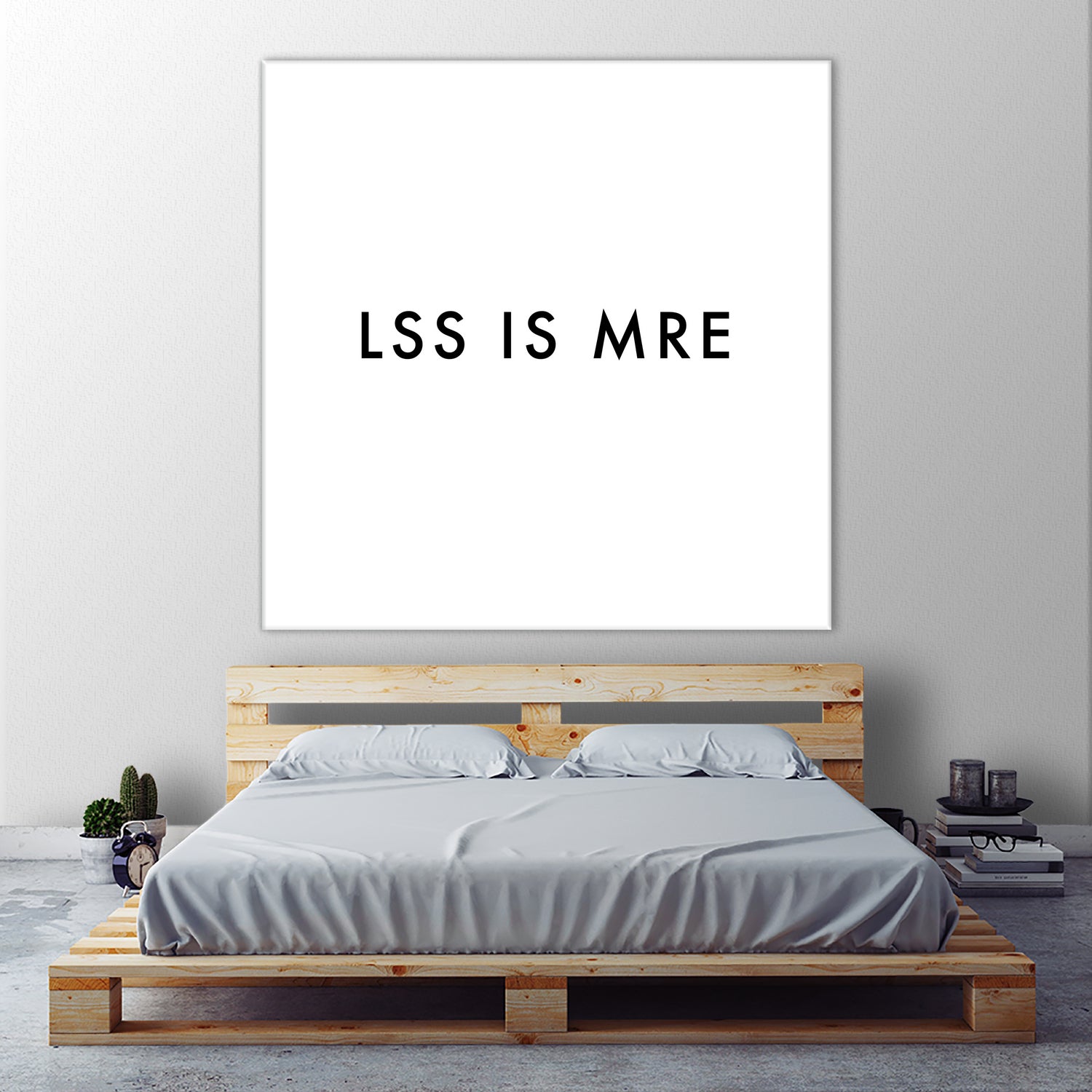 Less is more - White by Dominique Van Roey on GIANT ART - white typography