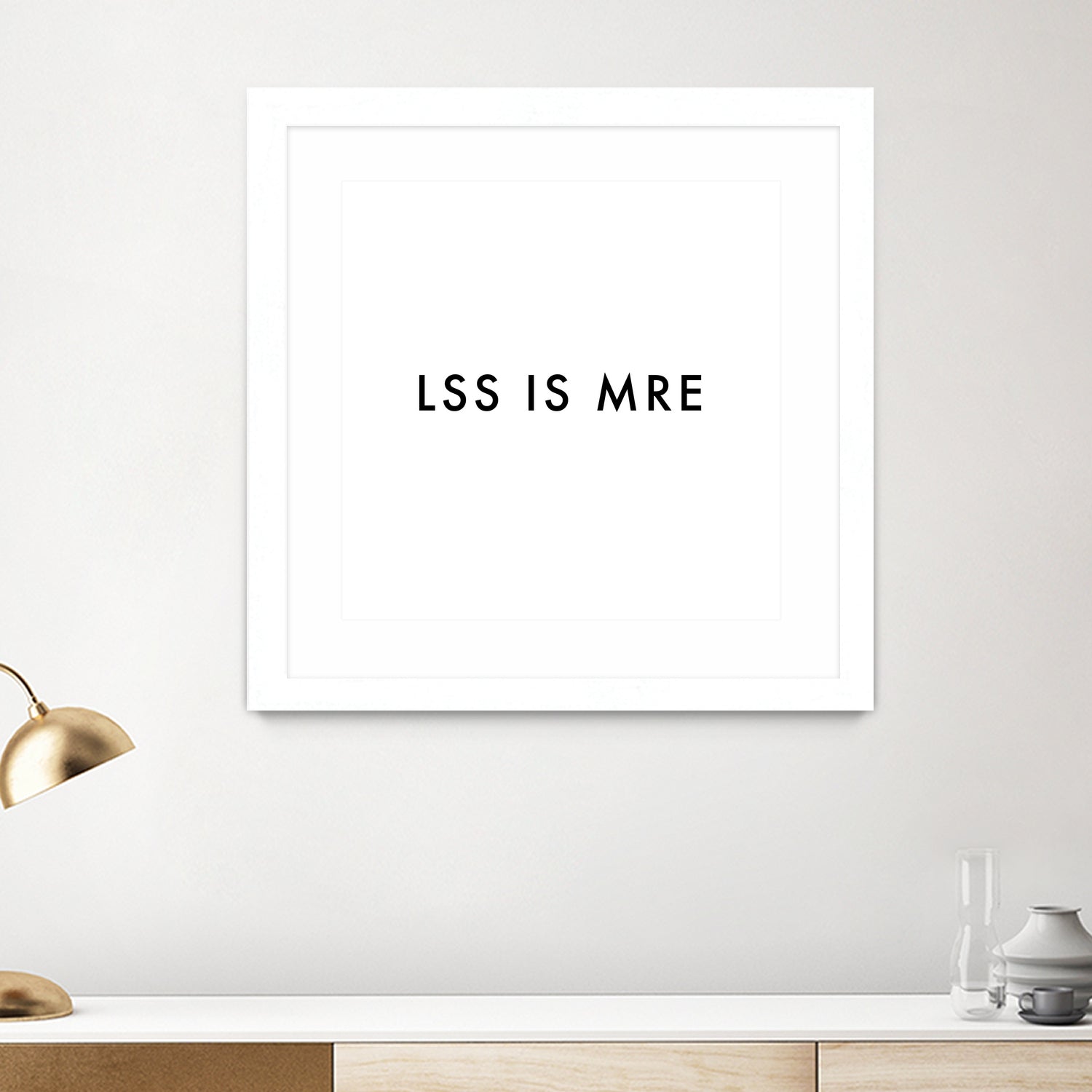 Less is more - White by Dominique Van Roey on GIANT ART - white typography