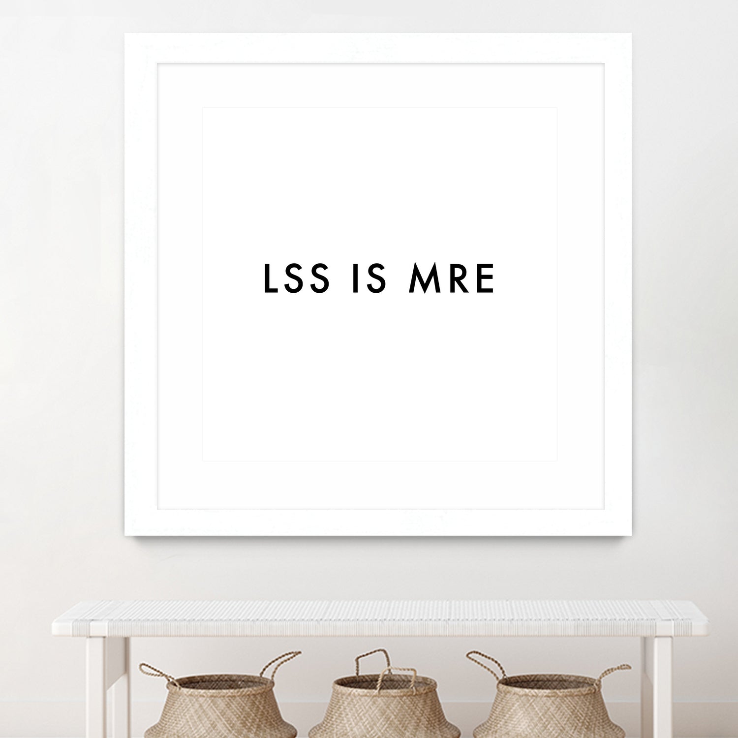 Less is more - White by Dominique Van Roey on GIANT ART - white typography