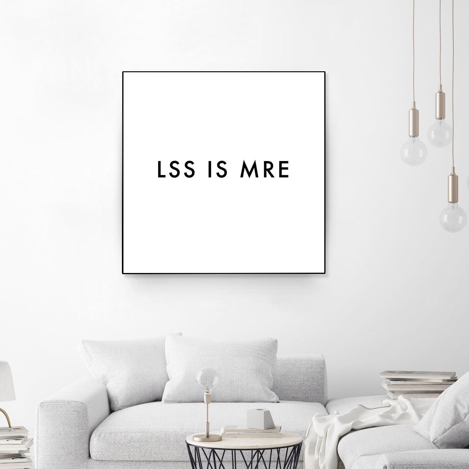 Less is more - White by Dominique Van Roey on GIANT ART - white typography