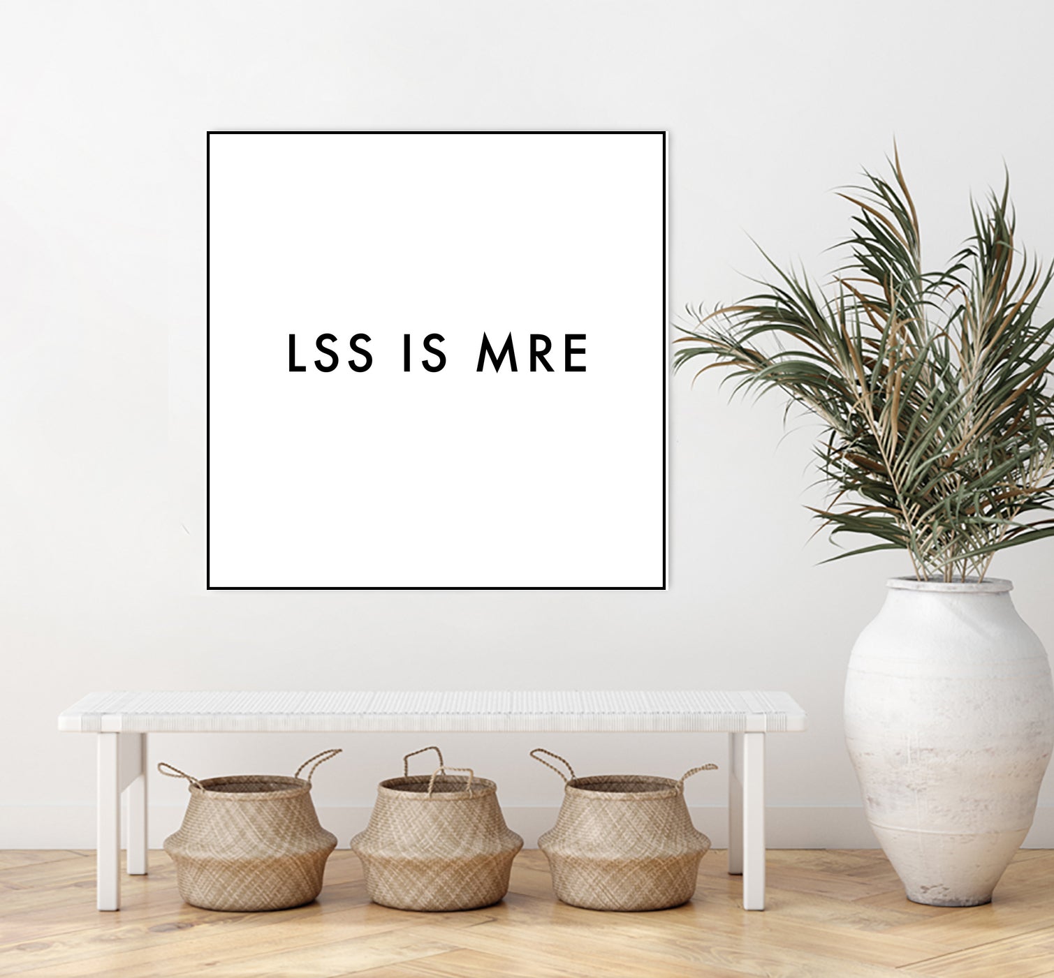 Less is more - White by Dominique Van Roey on GIANT ART - white typography