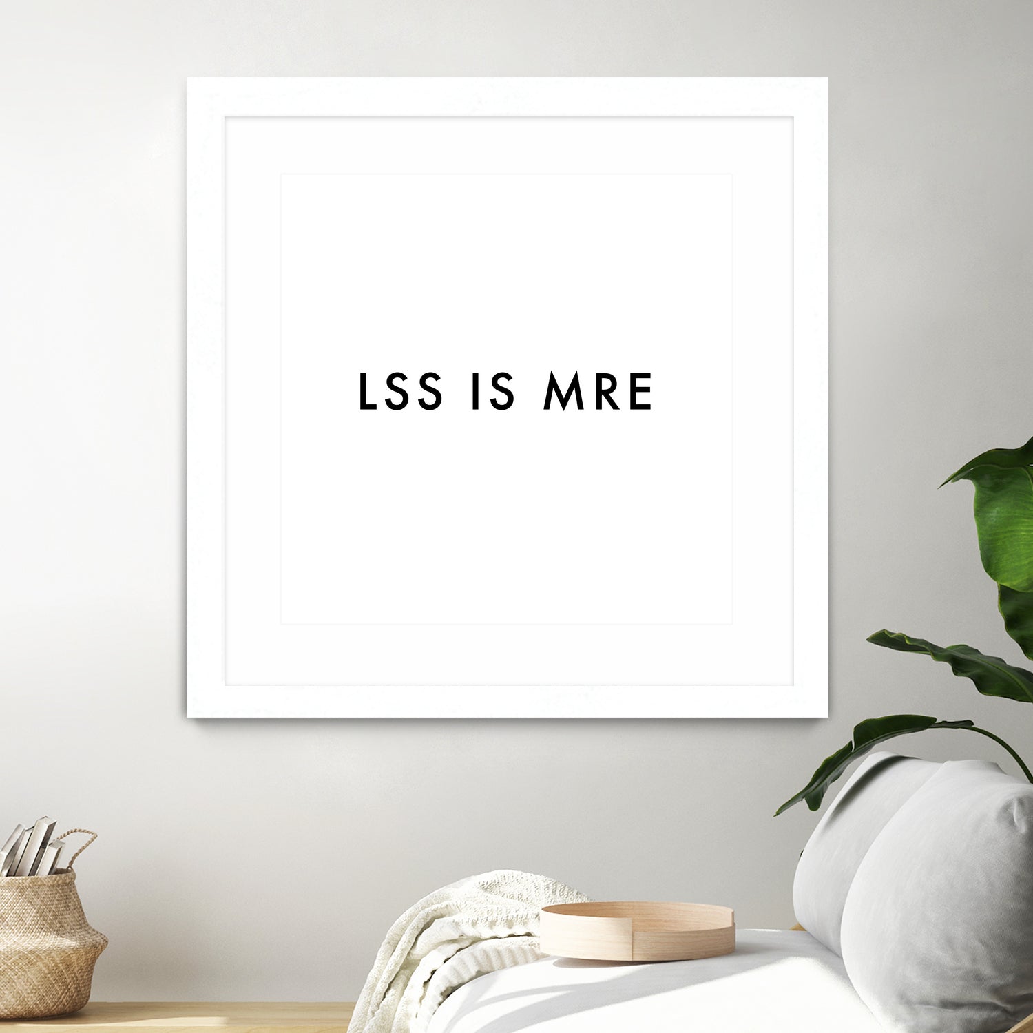 Less is more - White by Dominique Van Roey on GIANT ART - white typography