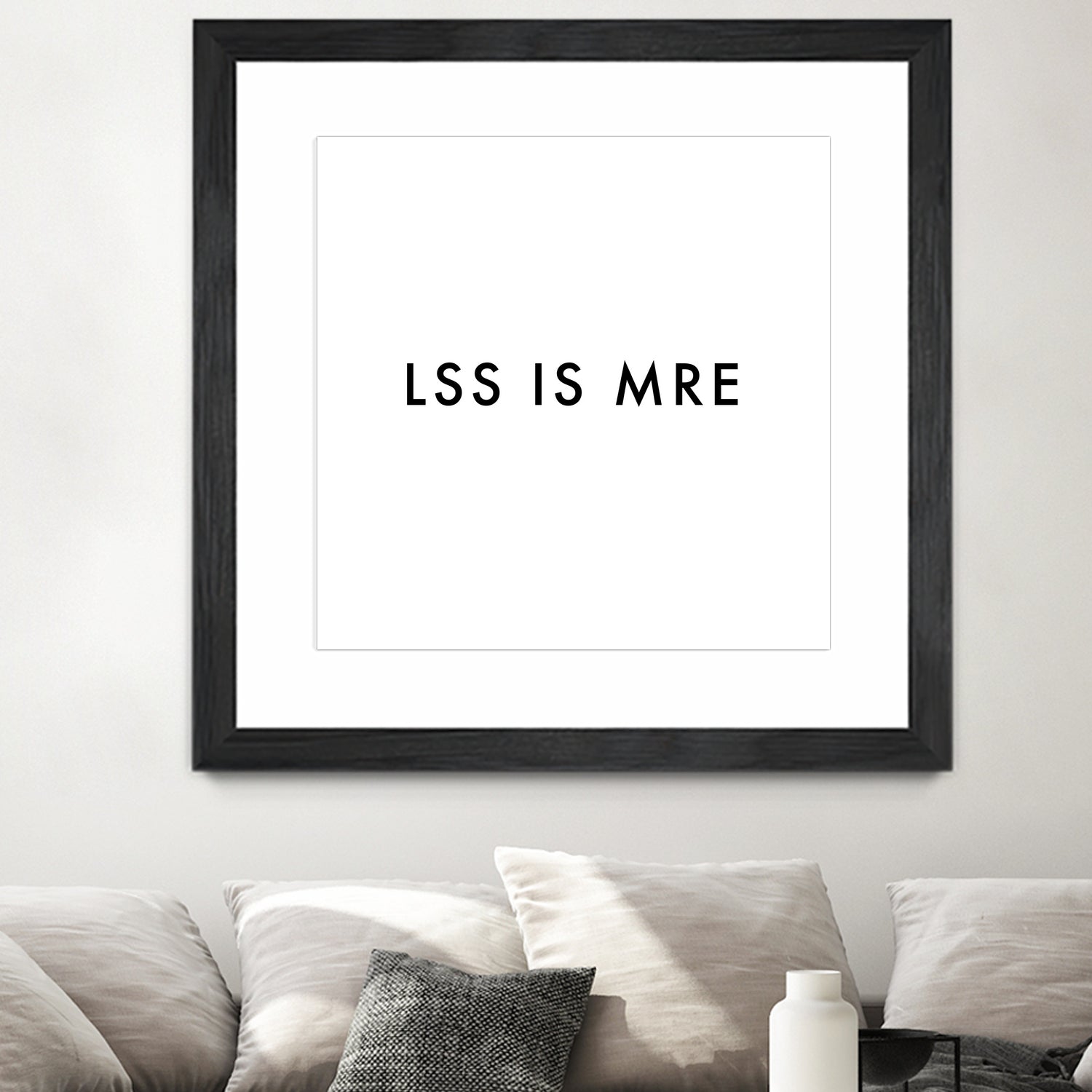 Less is more - White by Dominique Van Roey on GIANT ART - white typography