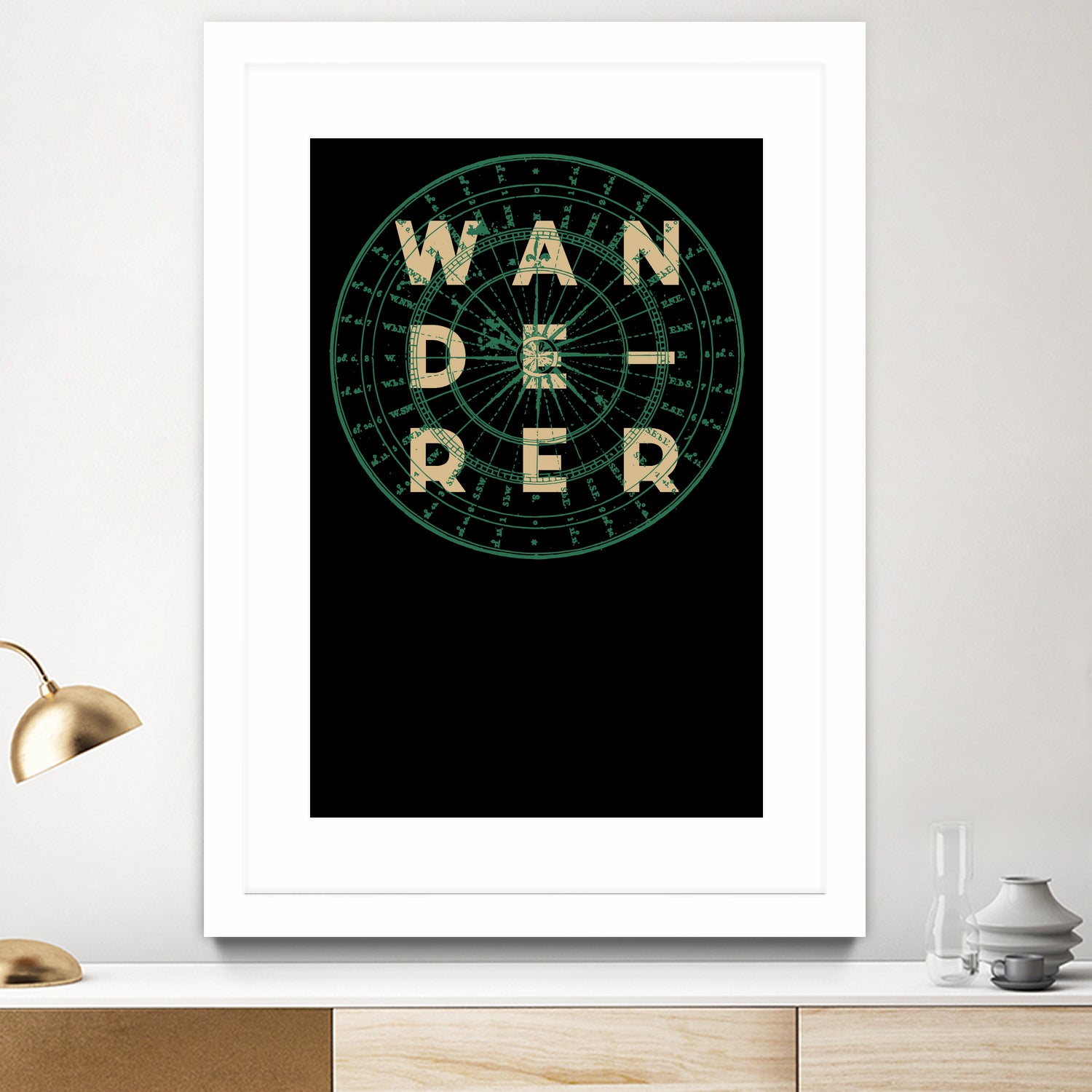 Wanderer by Magdalena Mikos on GIANT ART - white typography