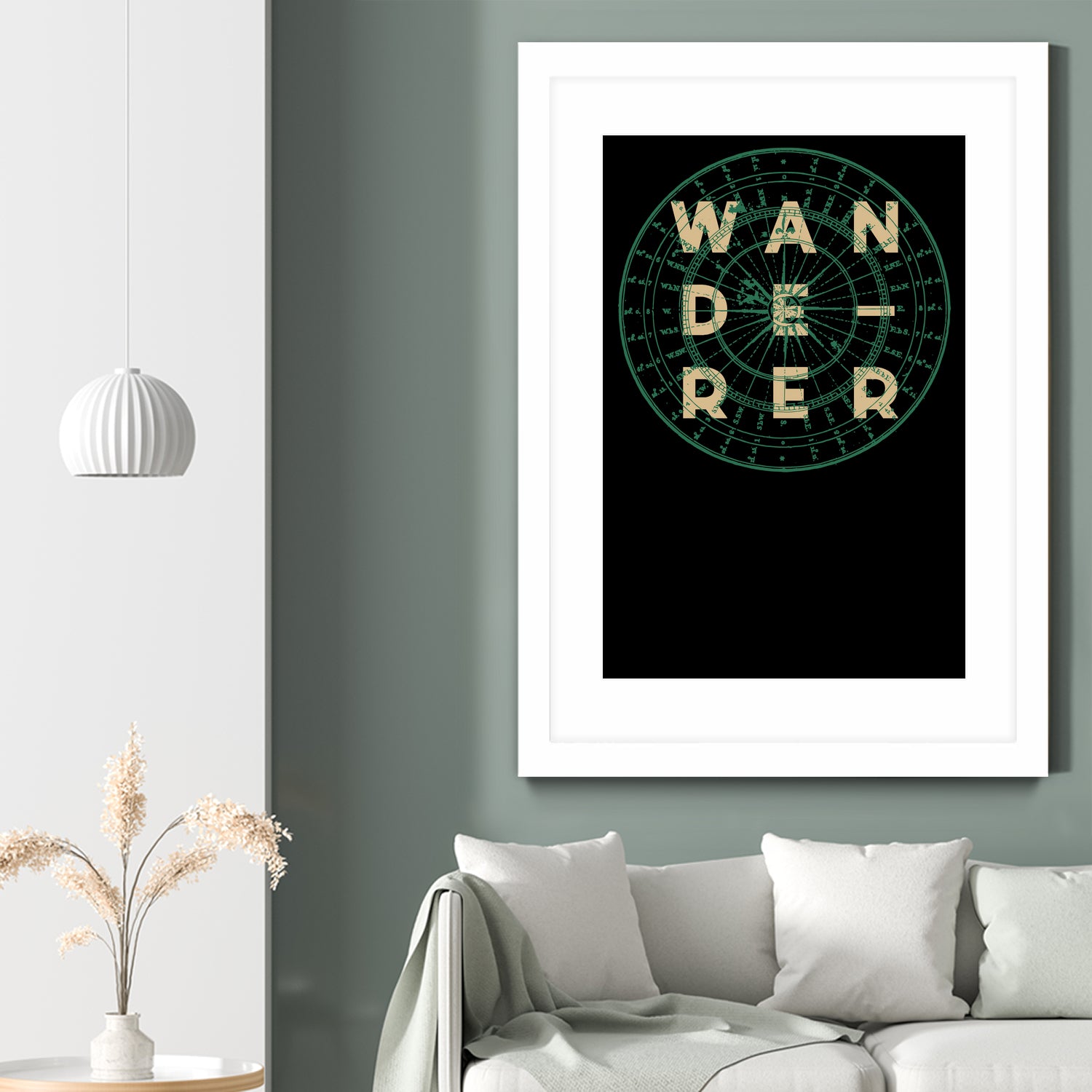 Wanderer by Magdalena Mikos on GIANT ART - white typography