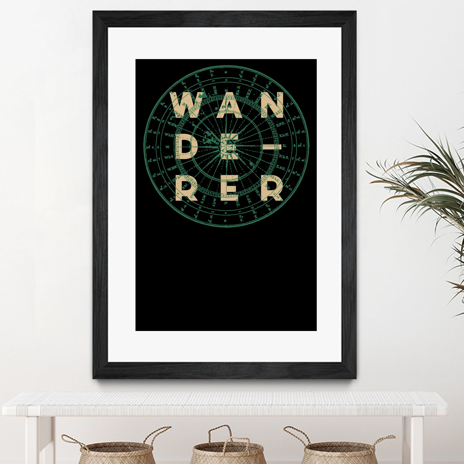 Wanderer by Magdalena Mikos on GIANT ART - white typography