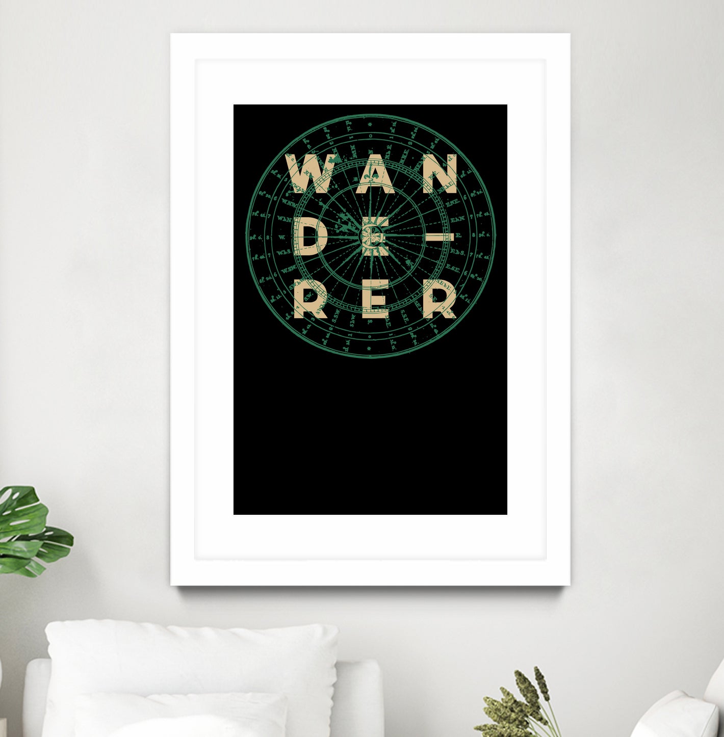 Wanderer by Magdalena Mikos on GIANT ART - white typography