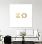 XO gold - minimal by Gale Switzer on GIANT ART - white typography