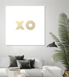 XO gold - minimal by Gale Switzer on GIANT ART - white typography