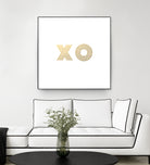 XO gold - minimal by Gale Switzer on GIANT ART - white typography