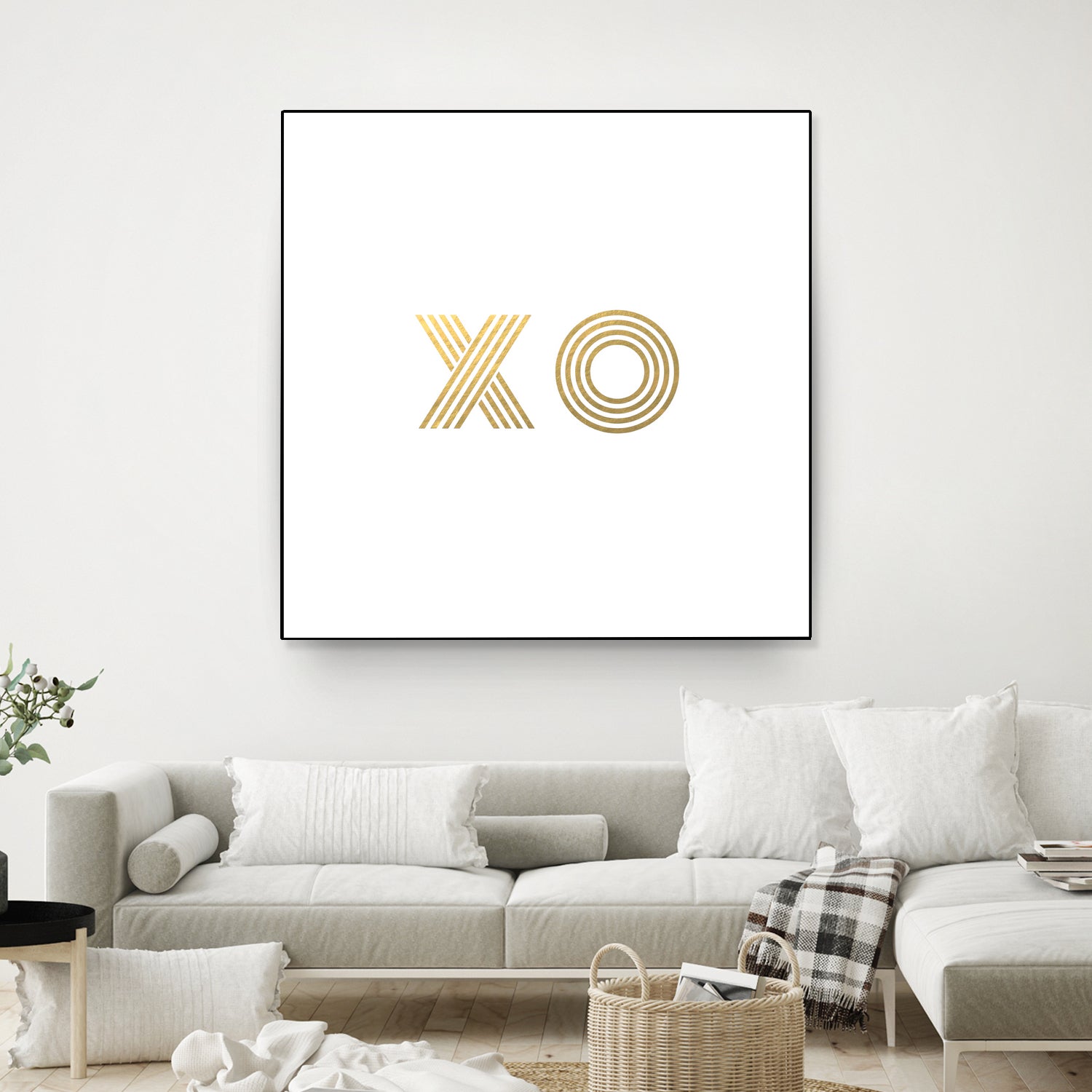 XO gold - minimal by Gale Switzer on GIANT ART - white typography