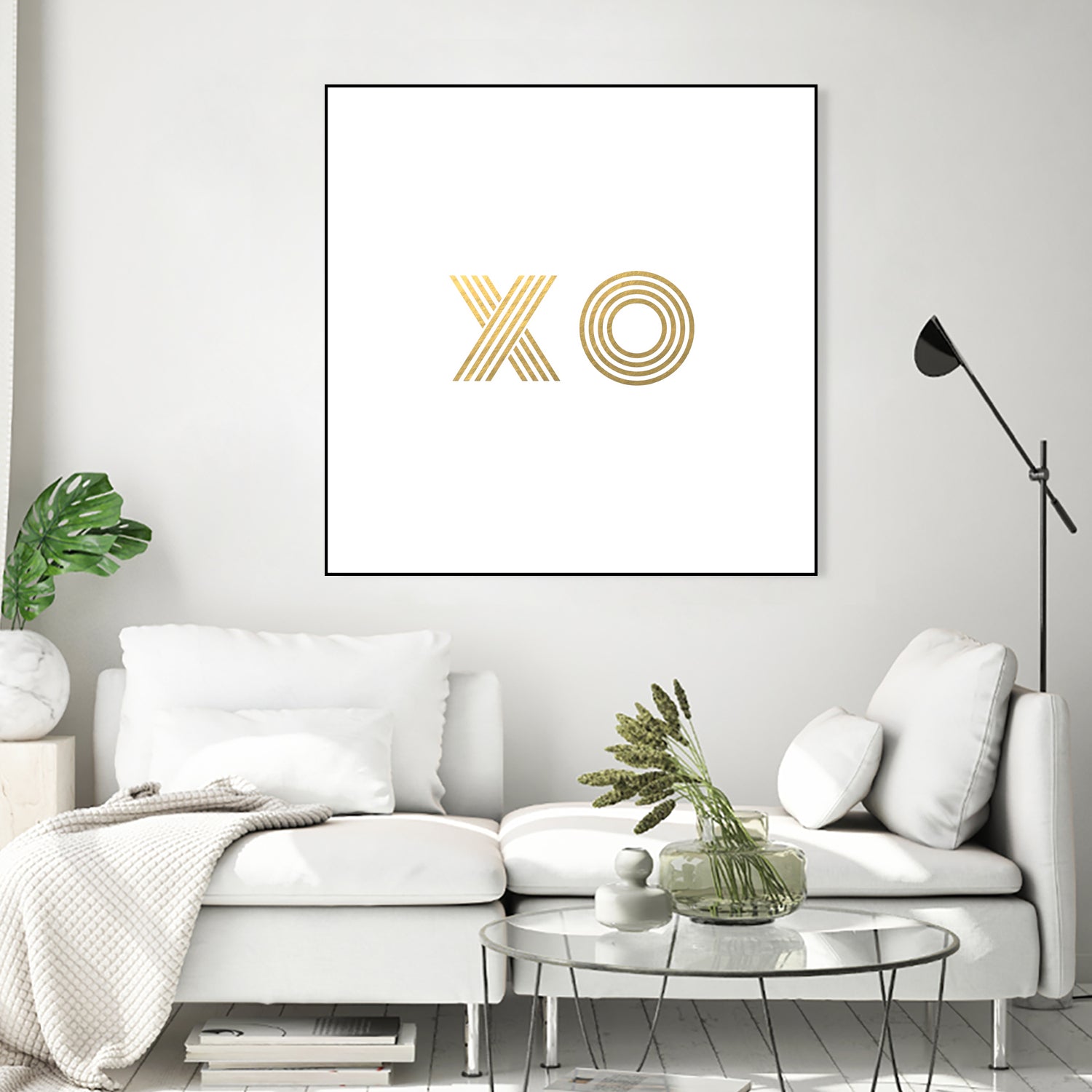 XO gold - minimal by Gale Switzer on GIANT ART - white typography