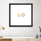 XO gold - minimal by Gale Switzer on GIANT ART - white typography