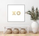 XO gold - minimal by Gale Switzer on GIANT ART - white typography