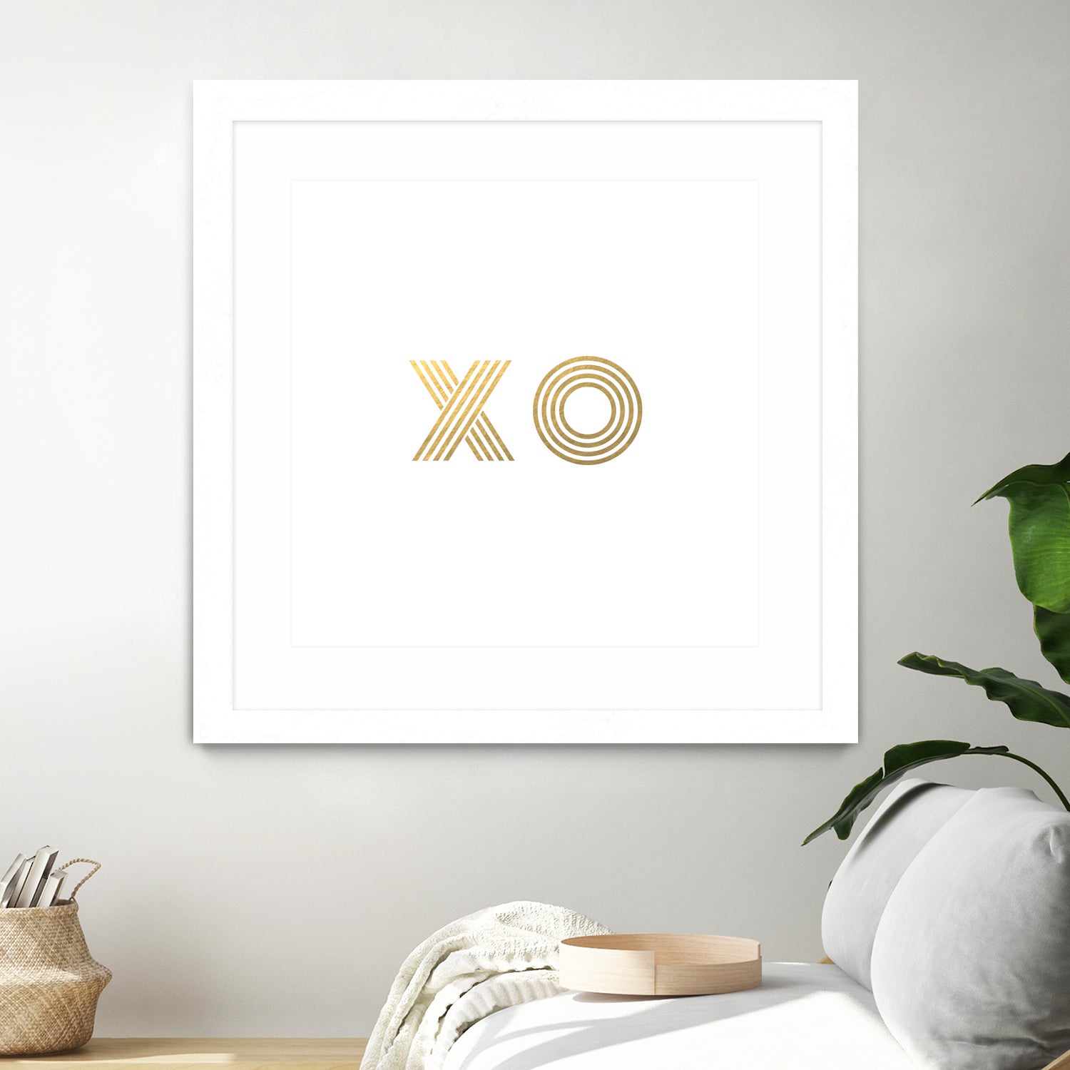 XO gold - minimal by Gale Switzer on GIANT ART - white typography