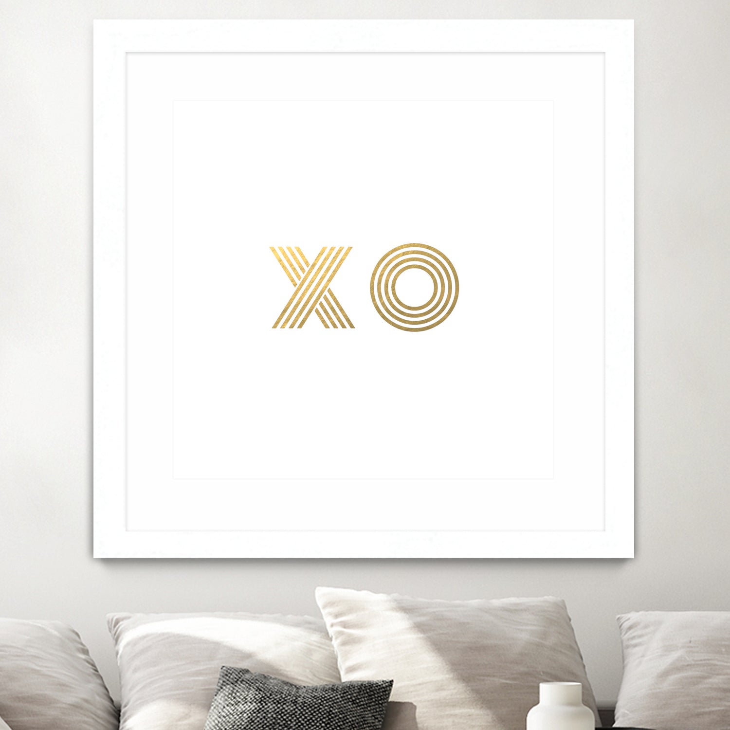 XO gold - minimal by Gale Switzer on GIANT ART - white typography