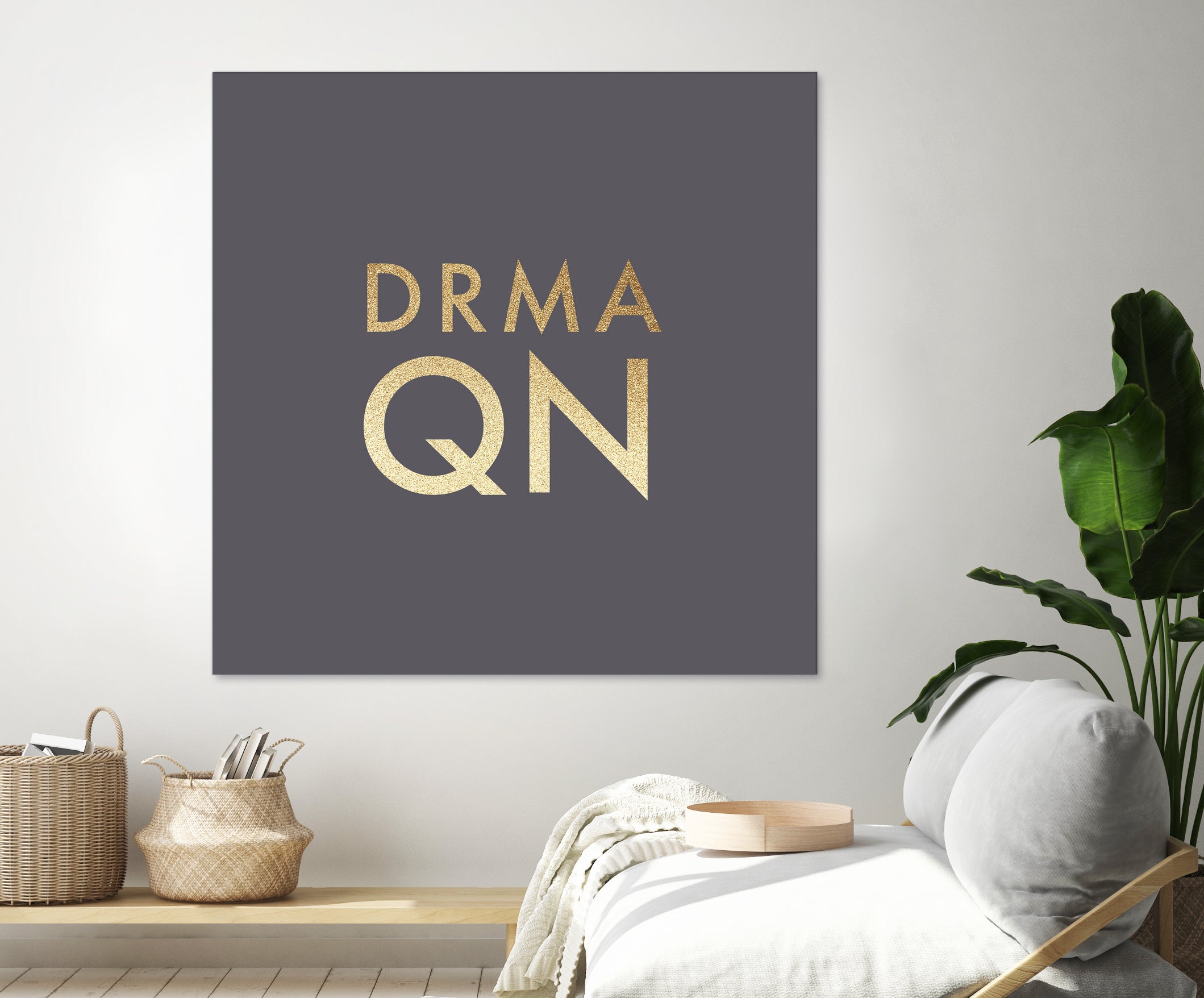 Drama Queen on Slate Grey by Dominique Van Roey on GIANT ART - gray typography