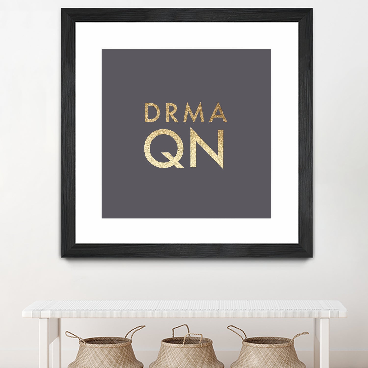 Drama Queen on Slate Grey by Dominique Van Roey on GIANT ART - gray typography