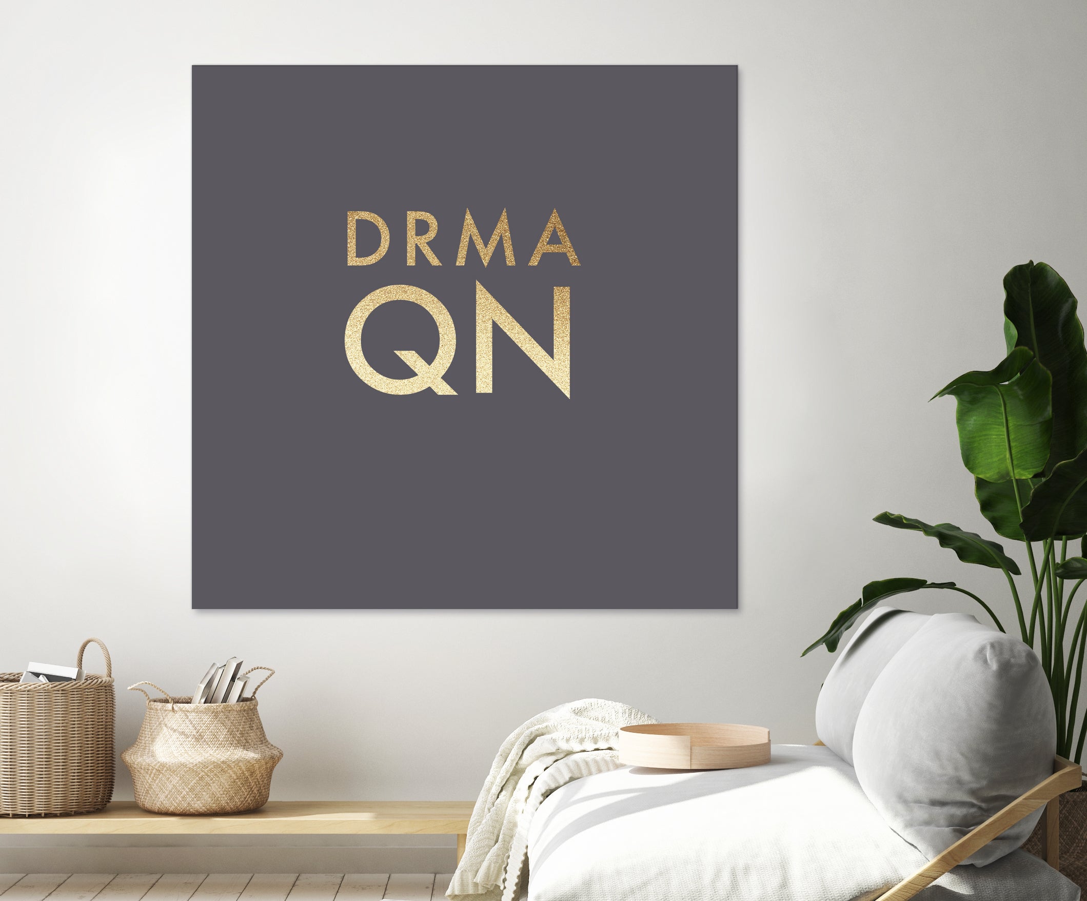 Drama Queen on Slate Grey by Dominique Van Roey on GIANT ART - gray typography