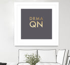 Drama Queen on Slate Grey by Dominique Van Roey on GIANT ART - gray typography