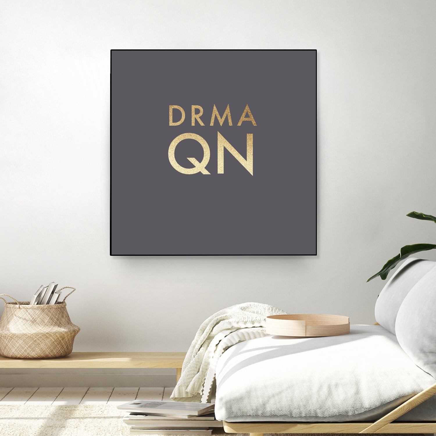 Drama Queen on Slate Grey by Dominique Van Roey on GIANT ART - gray typography