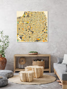 San Francisco map by Jazzberry Blue on GIANT ART - pink vector illustration