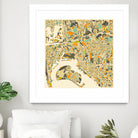 San Diego Map by Jazzberry Blue on GIANT ART - orange vector illustration