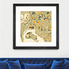 San Diego Map by Jazzberry Blue on GIANT ART - orange vector illustration