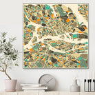 Stockholm Map by Jazzberry Blue on GIANT ART - pink vector illustration