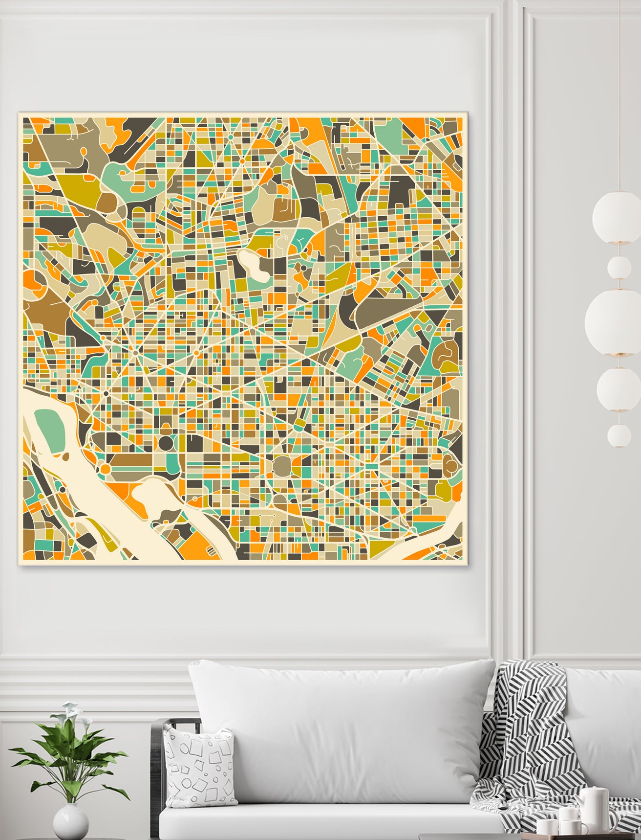 Washington DC by Jazzberry Blue on GIANT ART - orange vector illustration