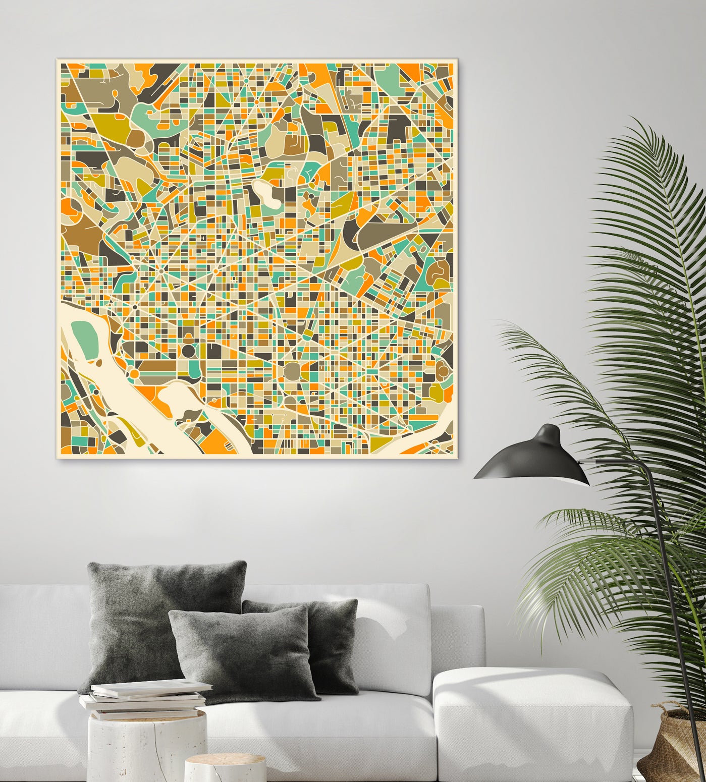 Washington DC by Jazzberry Blue on GIANT ART - orange vector illustration