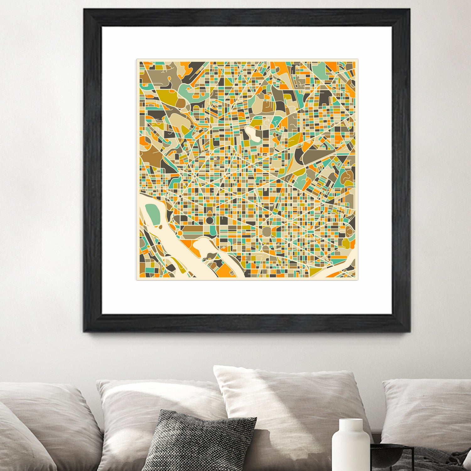 Washington DC by Jazzberry Blue on GIANT ART - orange vector illustration