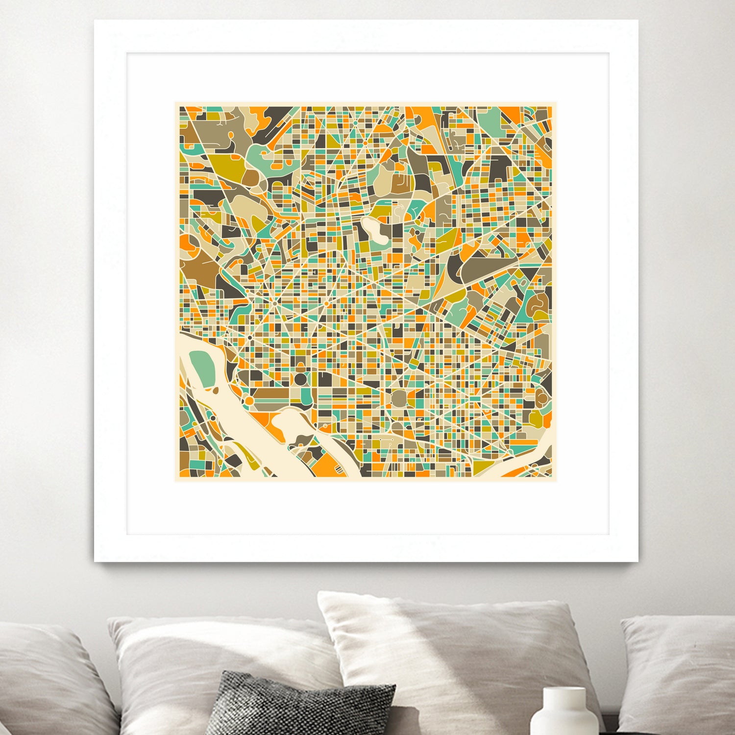 Washington DC by Jazzberry Blue on GIANT ART - orange vector illustration