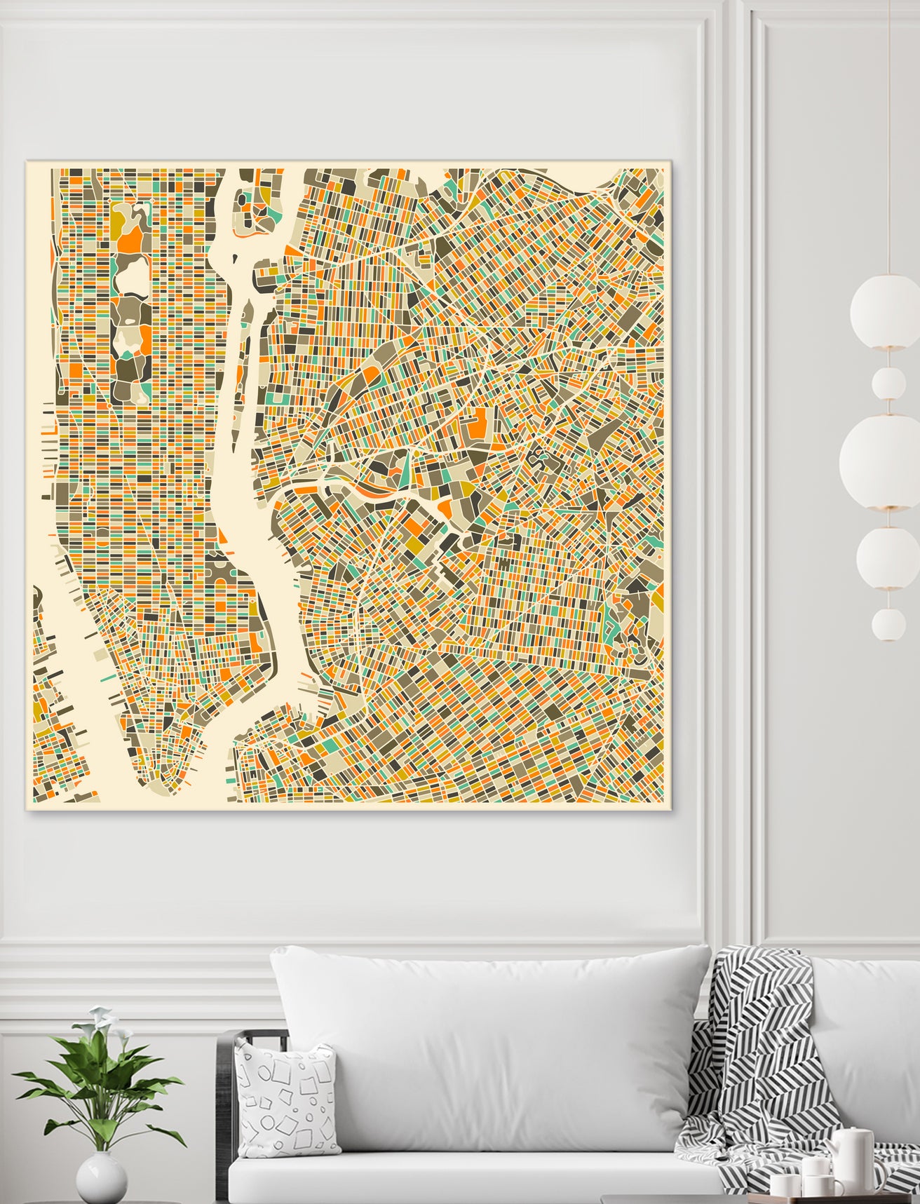 New York by Jazzberry Blue on GIANT ART - orange vector illustration