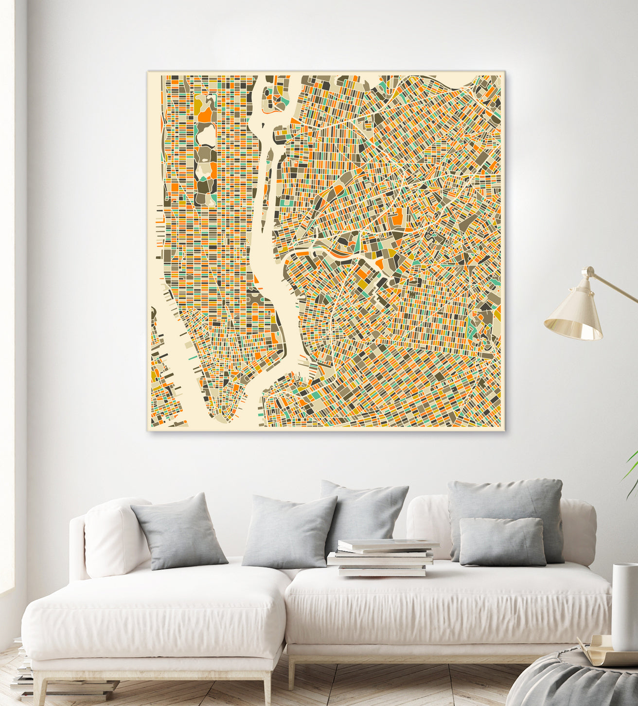 New York by Jazzberry Blue on GIANT ART - orange vector illustration