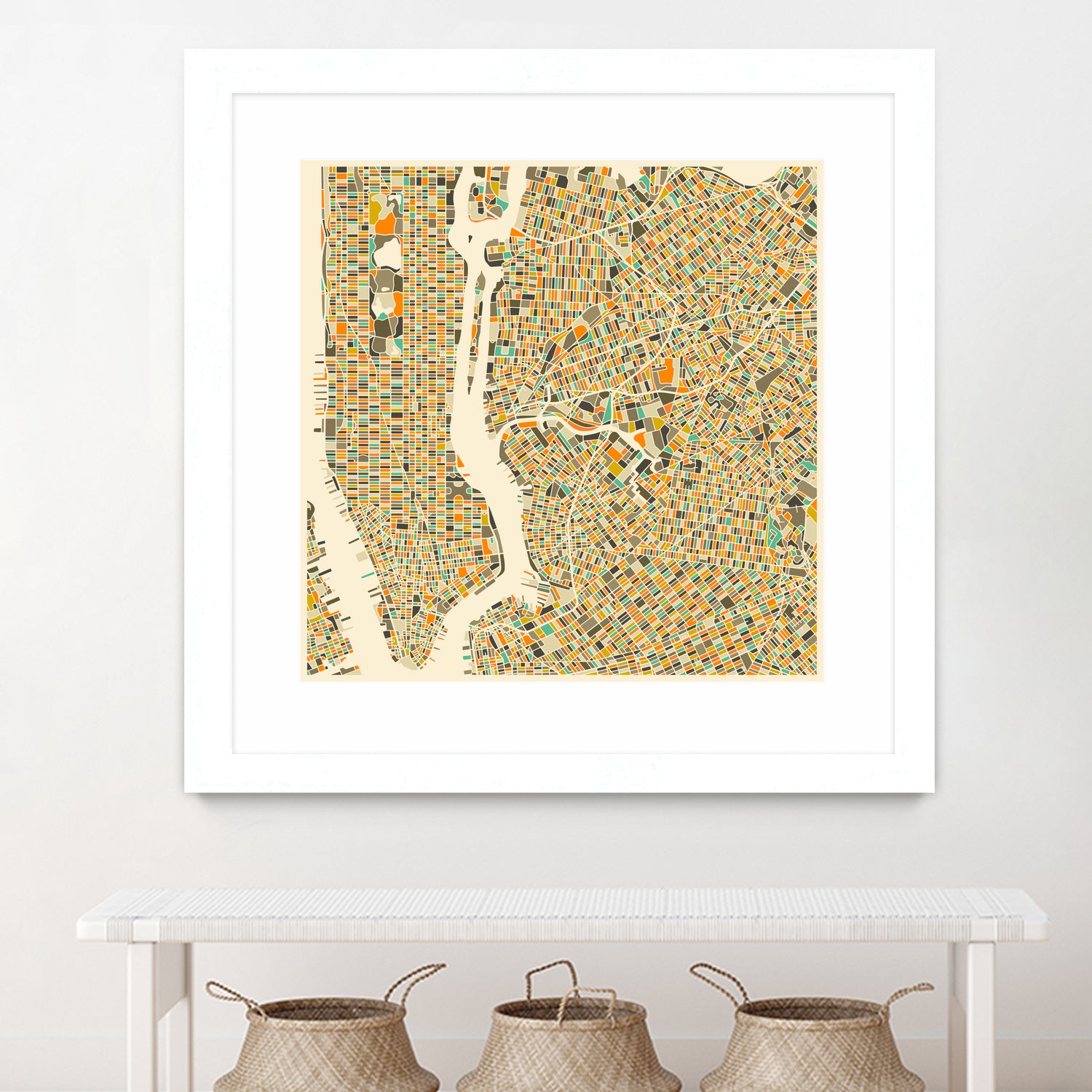 New York by Jazzberry Blue on GIANT ART - orange vector illustration