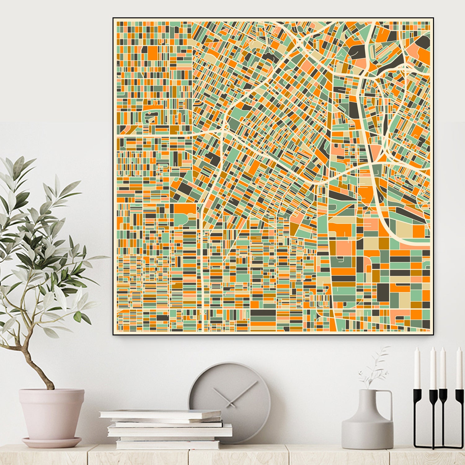 Los Angeles by Jazzberry Blue on GIANT ART - orange vector illustration