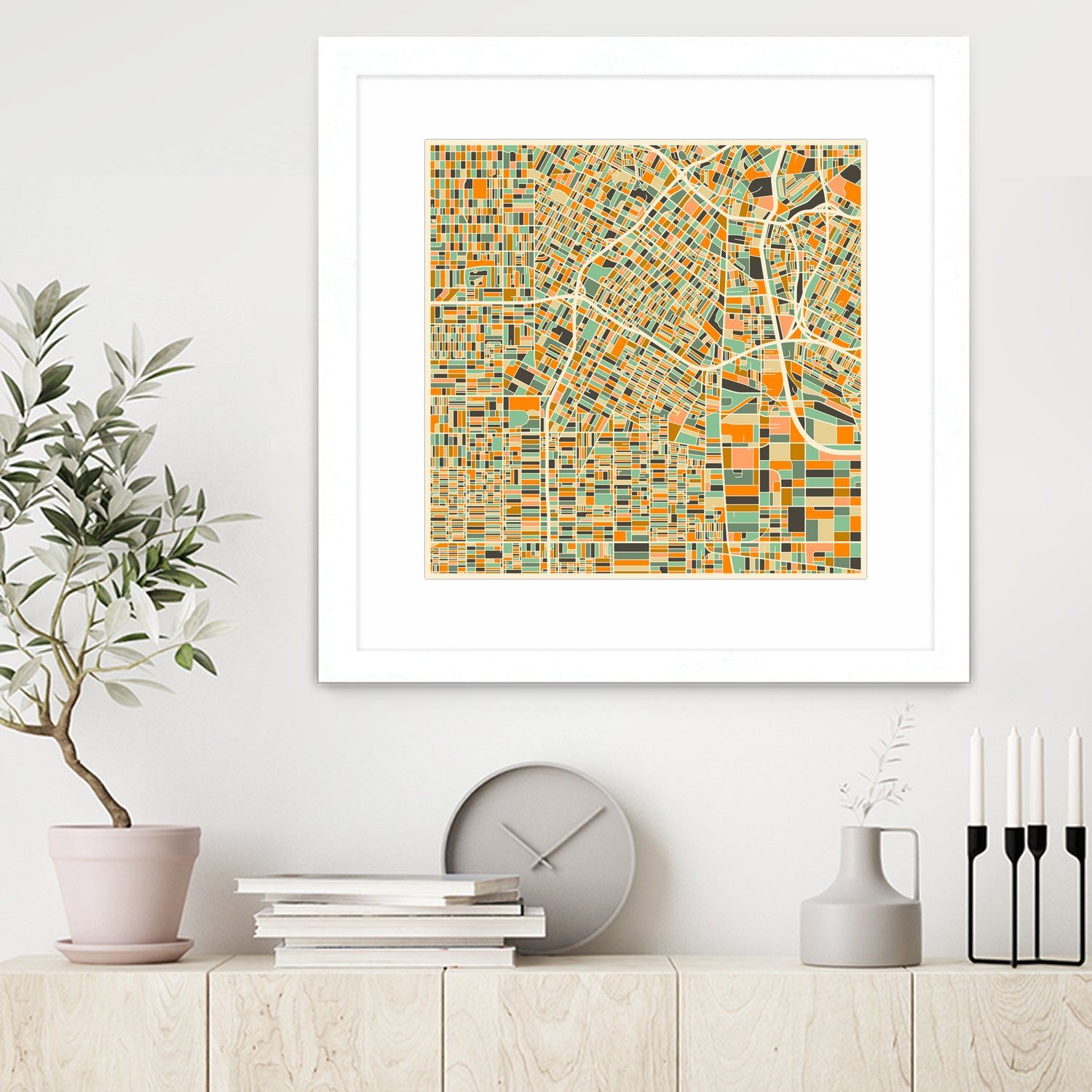 Los Angeles by Jazzberry Blue on GIANT ART - orange vector illustration