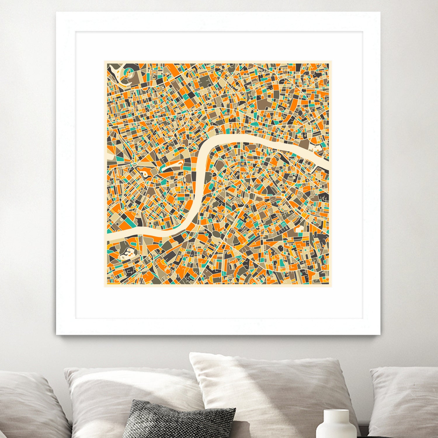 London by Jazzberry Blue on GIANT ART - orange vector illustration