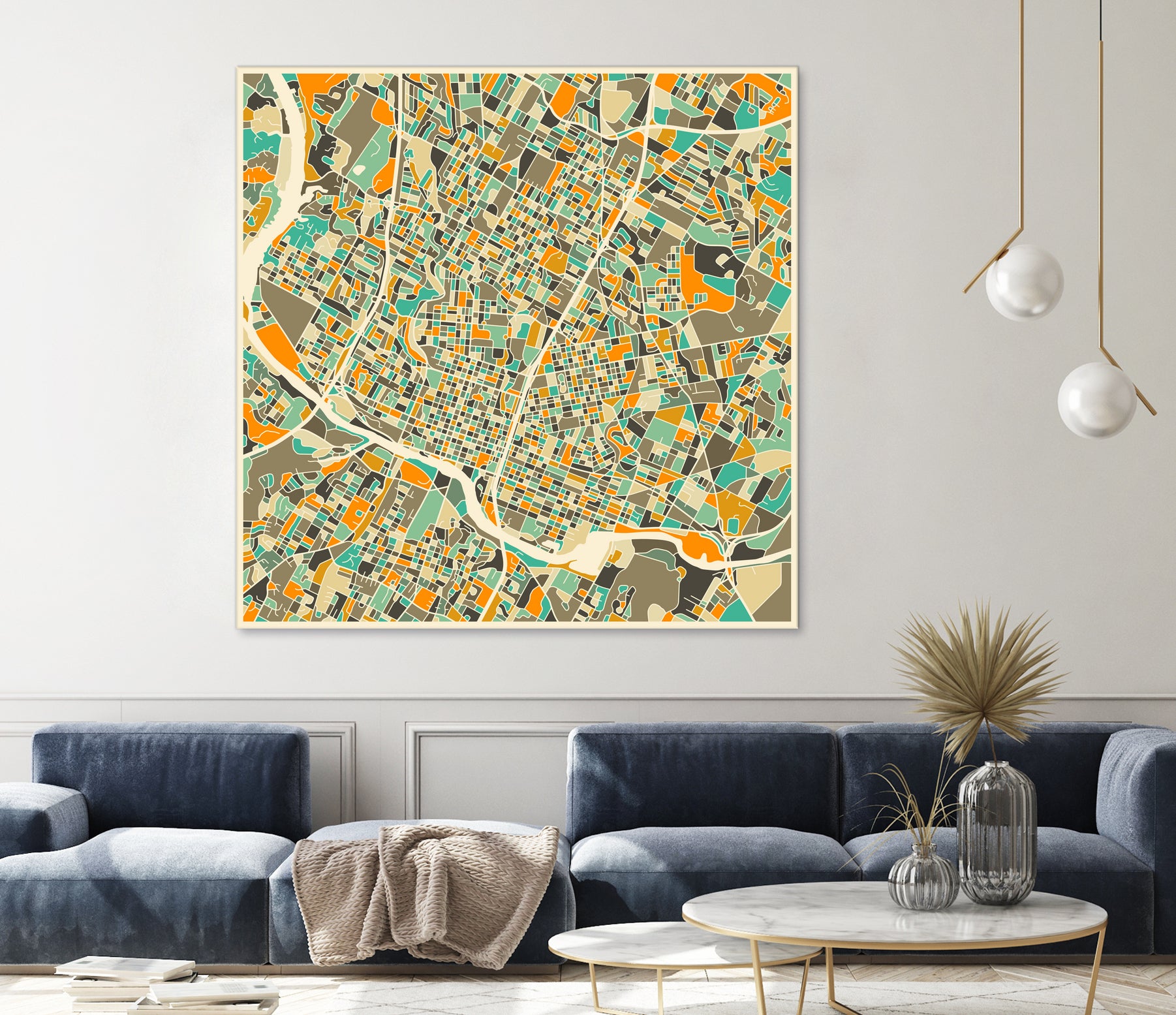 Austin Texas by Jazzberry Blue on GIANT ART - orange vector illustration