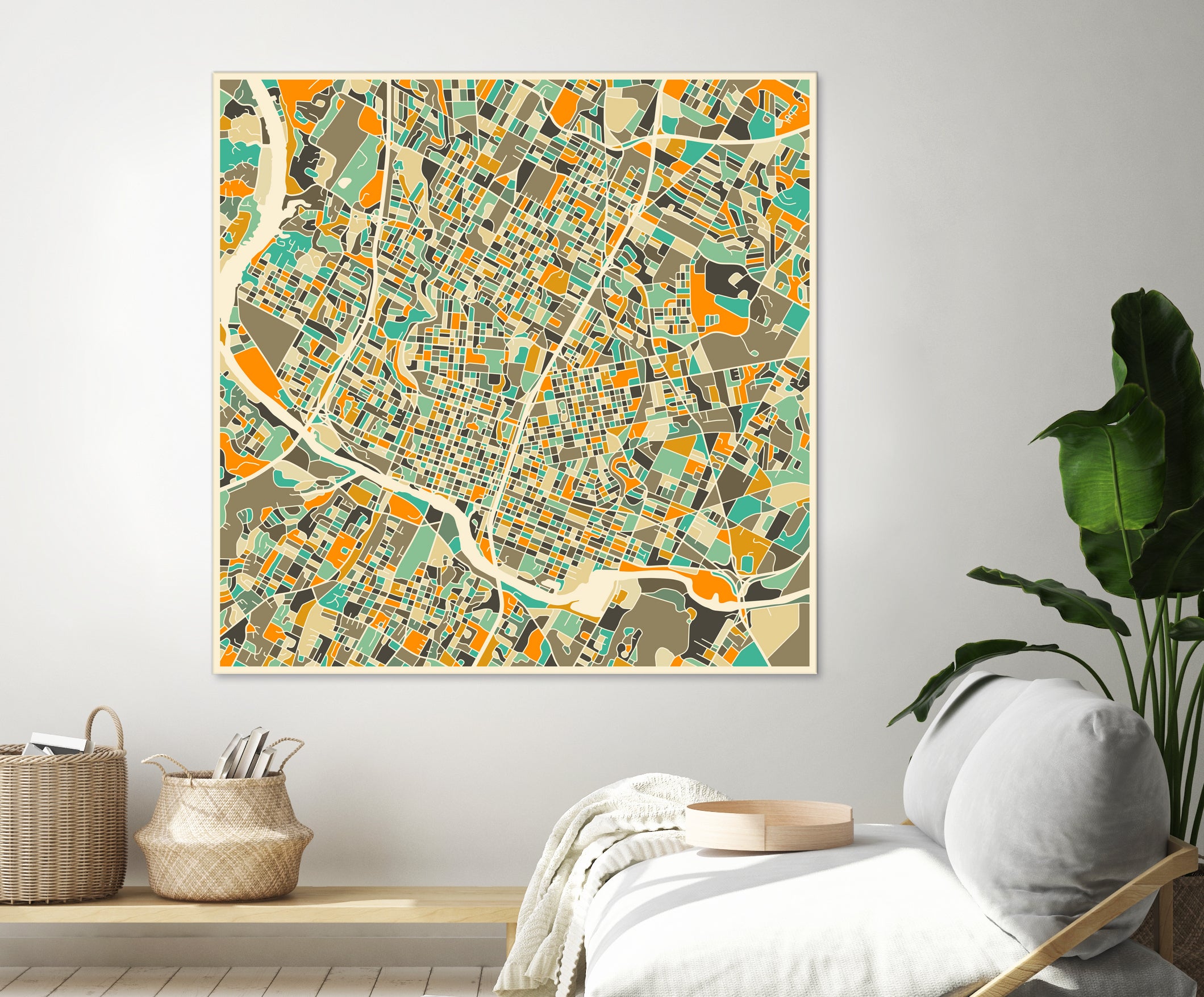 Austin Texas by Jazzberry Blue on GIANT ART - orange vector illustration