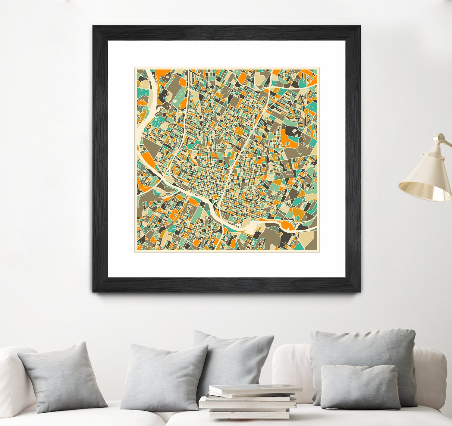 Austin Texas by Jazzberry Blue on GIANT ART - orange vector illustration