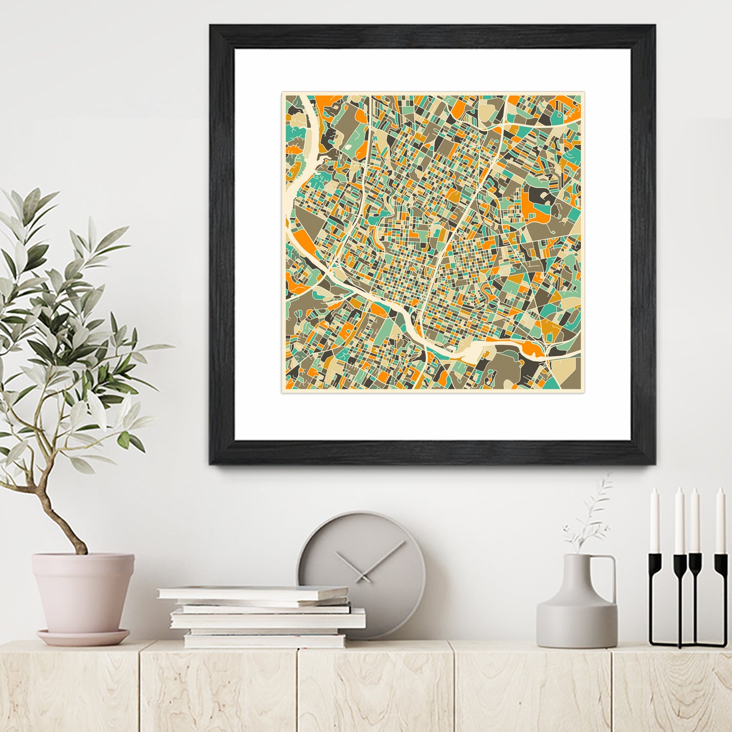 Austin Texas by Jazzberry Blue on GIANT ART - orange vector illustration