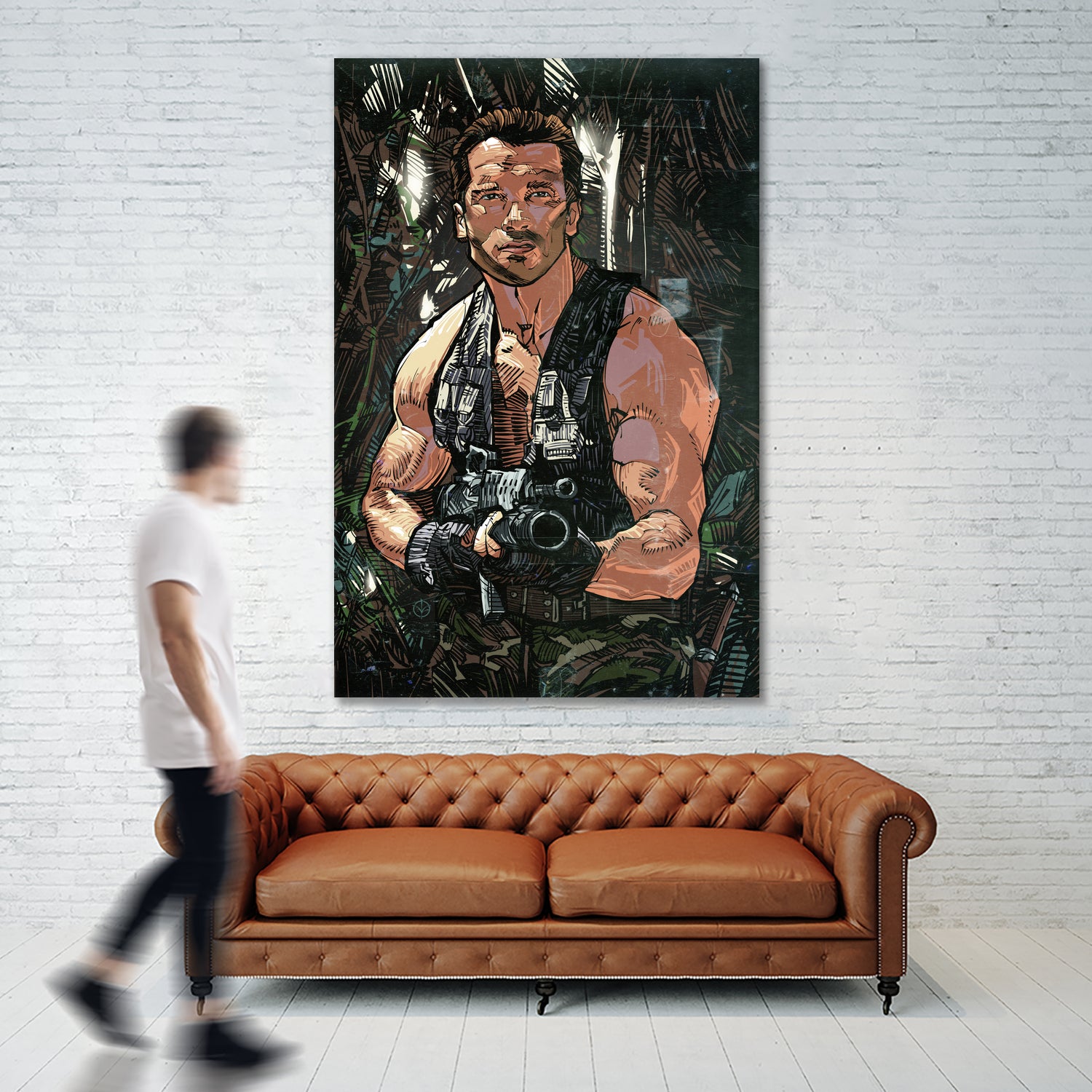 Arnold Schwarzenegger by Nikita Abakumov on GIANT ART - green digital painting